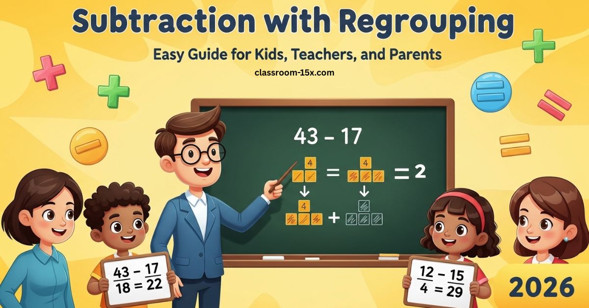 Subtraction with Regrouping: Easy Guide for Kids, Teachers, and Parents